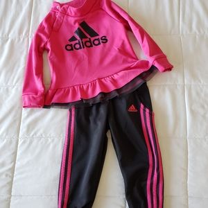 2T Girls Adida Sweat Suit